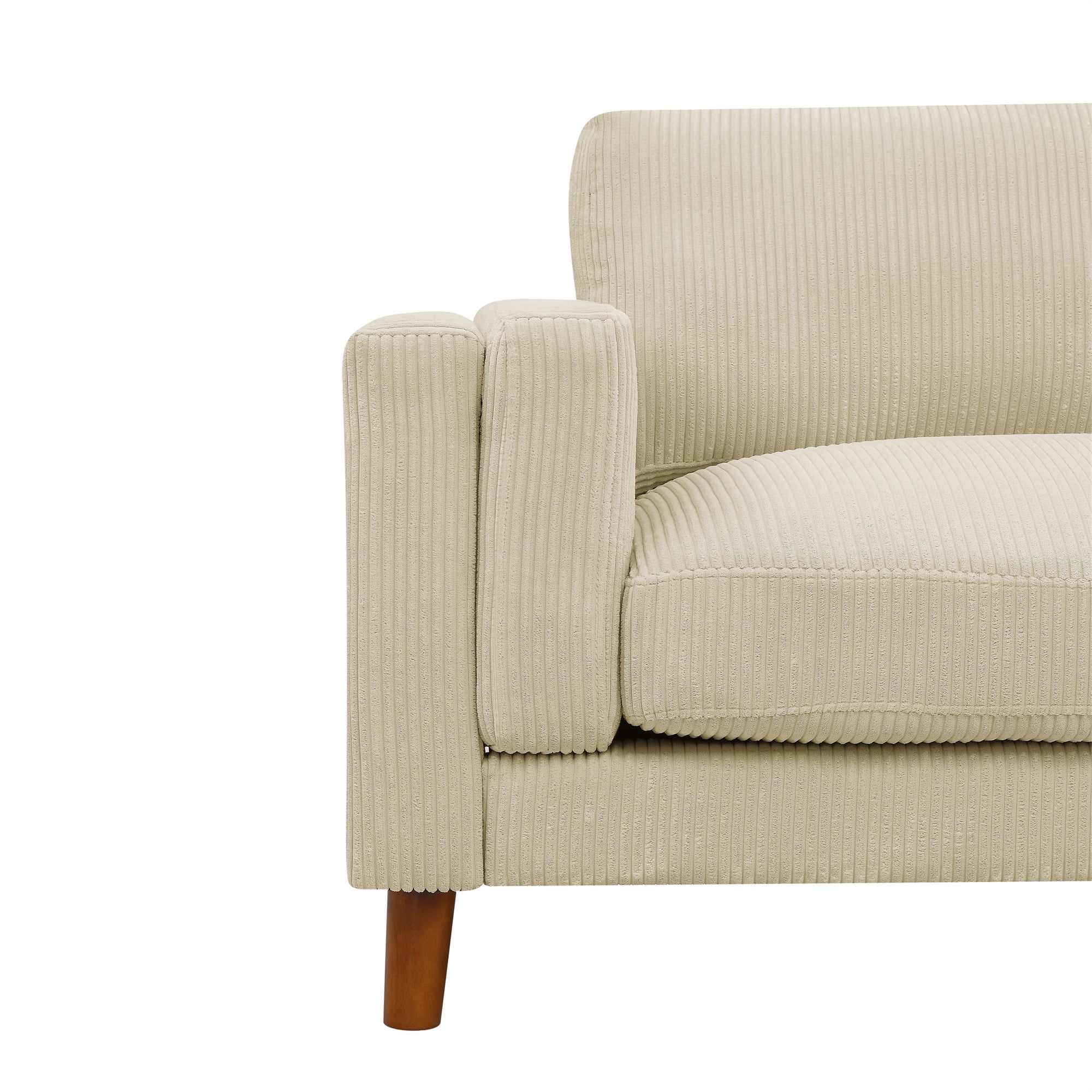 Aukfa 87" Modern Sofa Couch Oversized 3-Seater Sofa for Living Room, 23" Deep Seat, Corduroy, Beige