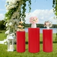 thumbnail image 5 of 3Pcs Cylinder Pedestal Stands, Metal Display Pedestal Stands for Wedding Party, 5 of 15