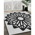 thumbnail image 3 of Ahgly Company Machine Washable Indoor Rectangle Transitional Charcoal Black Area Rugs, 2' x 4', 3 of 7