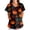 01-Coffee, variant on Halloween Scrubs for Women V Neck Short Sleeve Printed Scrub Tops, Cartoon Pattern Plus Size Medical Nursing Uniform with Pockets 01-Green-S