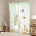 thumbnail image 3 of Manfei Kawaii Butterfly Blackout Curtains,Floral Stripe Window Curtains Pack of 2 (38x45 Each), 3 of 6