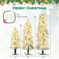 thumbnail image 3 of Costway 3' 4' 5' Artificial Christmas Tree Set with 30 + 50 + 66 Branch Tips Holiday Decoration Tree, 3 of 10