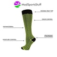 thumbnail image 2 of MadSportsStuff Chevron Over the Calf Socks (White/Royal, Small), 2 of 3