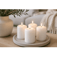 thumbnail image 3 of Hyoola 2" x 4" White Pillar Candles, 4 Pack, 25 Hour Burn Time, Dripless & Unscented, European Made with Smokeless Cotton Wicks for Weddings, Centerpieces, Events, Church & Home Decor, 3 of 8