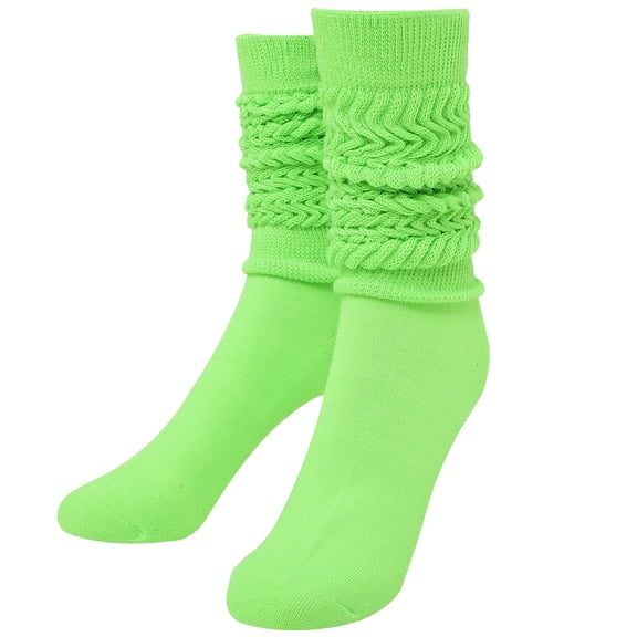 Minkissy Universal Slouching Socks Light Green Thickened for Winter 1Pair