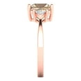 thumbnail image 3 of 2.32 ctw 3 Stone Anniversary Ring for Women | Princess Cut Yellow Moissanite | Hyperallergenic Solid 14K Rose Gold, 3 of 5