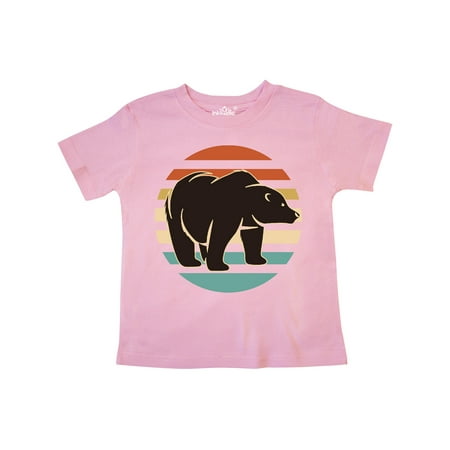 

Inktastic Bear Silhouette Retro Sunset Gift Toddler Boy or Toddler Girl T-Shirt