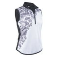 thumbnail image 1 of Monterey Club Women's Cab Bloosom Print Contrast Sleeveless Golf Polo Shirt #2619, 1 of 3