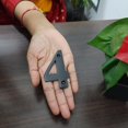 thumbnail image 2 of shiyou-Doris 3-Inch Brass Metal Letters Mailbox Decor Address Signs For Houses Outdoor Wall Decor Mailbox Numbers House Address Numbers For Outside Address Sign for Door Numbers (Number 4, Satin Blac, 2 of 4