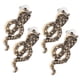 thumbnail image 5 of 3 pares de pendientes de aleación de moda con diamantes y diseño de serpiente pequeña, joyería exquisita, 5 of 10