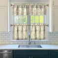 thumbnail image 3 of Farmhouse Bohemian Curtains 24" Short - 3 Panel Floral Vintage Set with Rustic Botanicals, Rod Pocket, 3 of 5