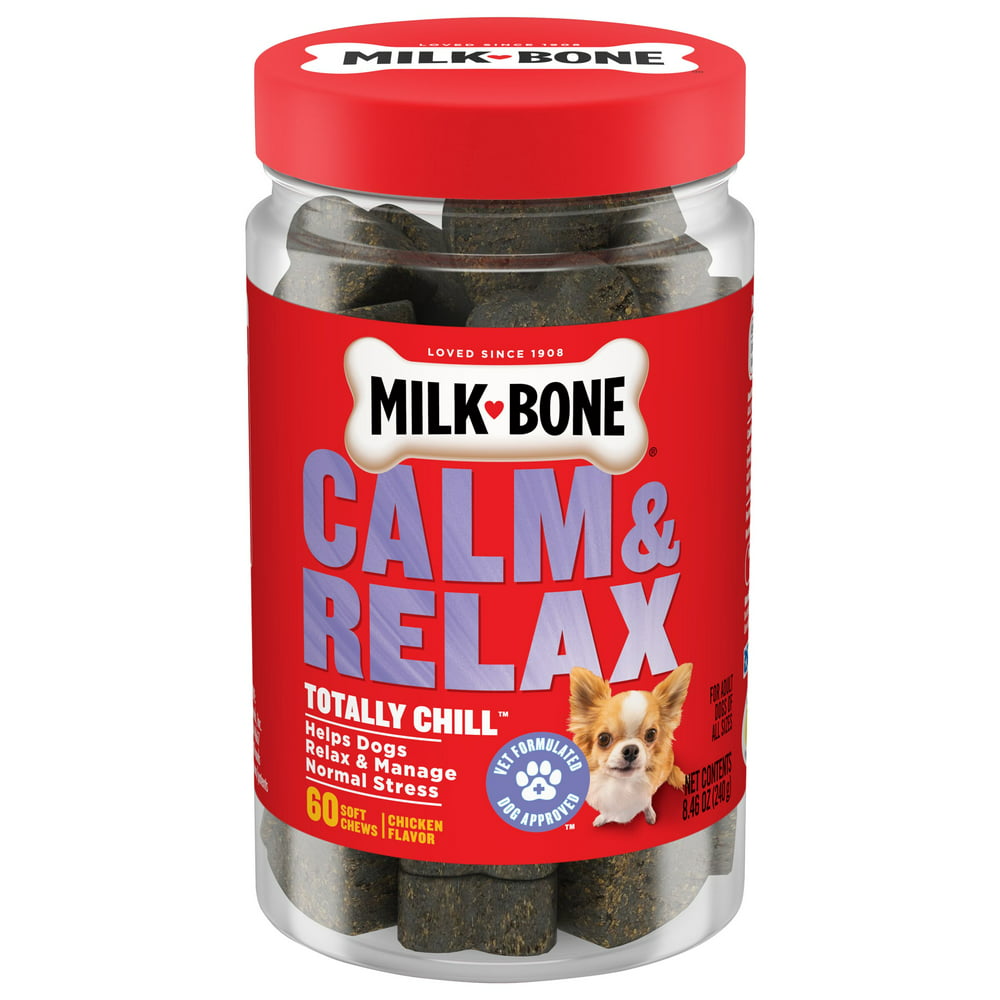 Milk-Bone Calm & Relax Dog Supplement, 60 Soft Chews - Walmart.com