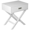 thumbnail image 2 of Table d'Appoint-24po Blanc avec 1 Tiroir pour Salon, 2 of 4