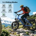 thumbnail image 4 of OUXI Electric Bike for Adults, 500W Electric Bicycle, 48V 13Ah Battery, 20'' Fat Tire Ebike, 38 Miles Range Mountain Bike for Cycling, 7 Speed E Bike, E-bike UL2849, 4 of 5