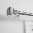 thumbnail image 6 of EXCLUSIVE HOME Napoleon 1" Curtain Rod and Finial Set, Matte Silver, Adjustable 84"-160", 6 of 9