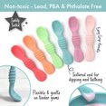 thumbnail image 4 of PrimaStella Silicone Chew Spoon Set for Babies and Toddlers | Safety Tested | BPA Free | Microwave, Dishwasher and Freezer Safe, 4 of 6