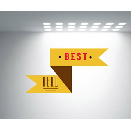 Best Deal Ribbon Banner Wall Decal - Vinyl Decal - Car Decal - Idcolor038 - 25 (Best Deals On Paint)