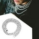 thumbnail image 3 of Colgante de diamante de imitación con cadena de Cuba, accesorios y gruesos, el cuello de la tripulación punk para los res del rapero Hip Ho Plata 23.62 pulgadas Fernando Cadena cubana, 3 of 7