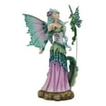 thumbnail image 3 of Amy Brown Discovery Enchanted Elf Fairy Damsel With Green Pixie Dragon Statue, 3 of 9