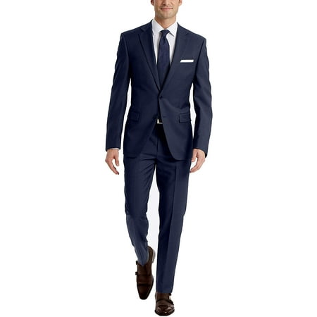 Calvin Klein Mens Slim Fit Suit Separates Suit Jacket 40 Tall Solid Medium Blue