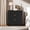 Black, variant on 3-Drawer Modern Dresser for Bedroom, 30" Tall Fluted Vertical Nightstand Chest of Drawers with Gold Handles, Multi-Functional Organizer for Home, Entryway & Living Room