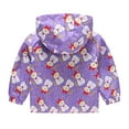 thumbnail image 5 of Edvintorg 2-8Years Girls Windproof Hooded Jacket Cute Cartoon Graphic Prints Zipper Coat Kids Spring Fall Clothes Children Windbreaker Outerwear, 5 of 7