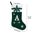 thumbnail image 3 of hulanddfd Christmas Stockings Ornaments, Winter Snowflake Stockings, 10.6*17.7in Xmas Rustic Green Christmas Stockings, for Home Hanging Ornaments Holiday Party Decor - Letter A, 3 of 5