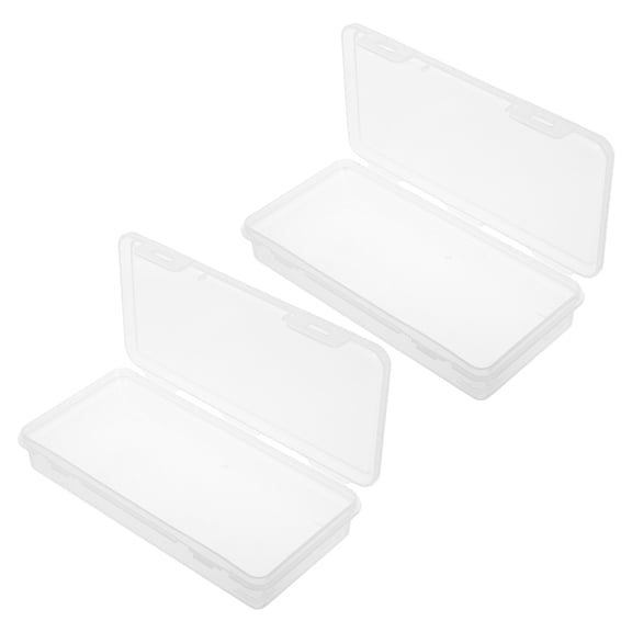 Niceauty 2Pcs Clear Money Holder Box with Lock for Bill Coin Storage and Protection