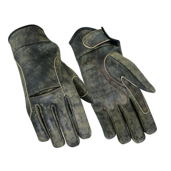 Daniel Smart Leather Gloves – Aniline Goat Leather Motorcycle Gloves with Cut out Knuckle, Gel Palm and Wrist Strap