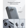 thumbnail image 2 of TEMOGU-Power Bank 20000mAh for iPhone, 22.5W USB C Fast Charging, Portable Phone Charger with Built-in Cables & Wall Plug, 4 Output with LED Display External Battery Pack, Grey, 2 of 4