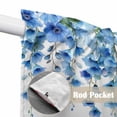 thumbnail image 4 of Swag Valance Curtains for Windows, Spring Blue Floral Light Filtering Kitchen Curtains with Rod Pocket, Farmhouse Weeping Floral Leaves Window Treatment Valances for Living Room, 28x36 - 2 PCS, 4 of 9