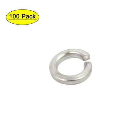

304 Stainless Steel M1.6 Split Lock Washer Gasket Ring Screw Pad 100pcs