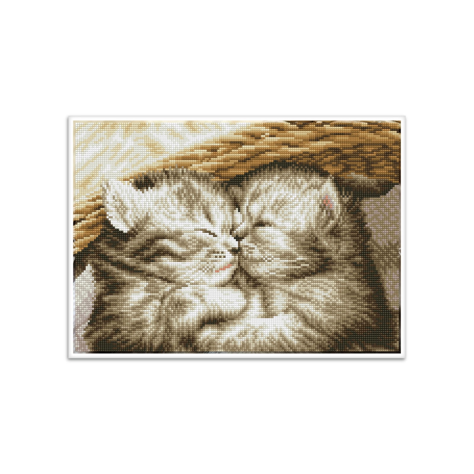 Diamond Dotz Little Darlings - Pre-Framed Kit Cat Diamond Painting Kits for Adults - Diamond Art Kits a Relaxing Creative Craft Kit with Dotz Gems 16.3"x11.6"