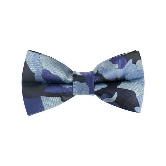 INSPIRE CHIC Men's Camouflage Patterned Pre-tied Bow Ties Cosplay Casual Blue