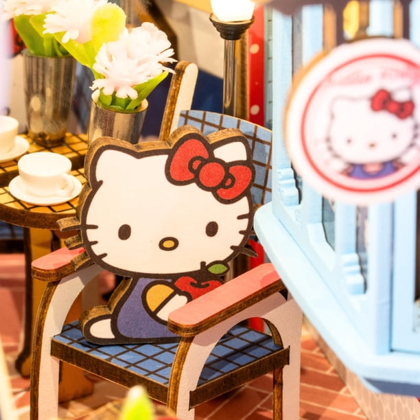 【希少】Hello Kitty Town Square Booknook Kit Hands Craft DIY Miniature Kit Book Nook - Hello Kitty Town Square