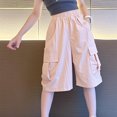 thumbnail image 5 of Atogsazn Children's Boys Cargo Shorts Casual Athletic Jogger Shorts with Pocket Boys Wide Leg Outfit Summer 02-Pink 11-12 Years, 5 of 5