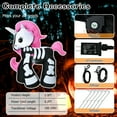 thumbnail image 5 of Gymax Skeleton Unicorn Halloween Yard Inflatable, with Built-in LED Lights 5.5', 5 of 9