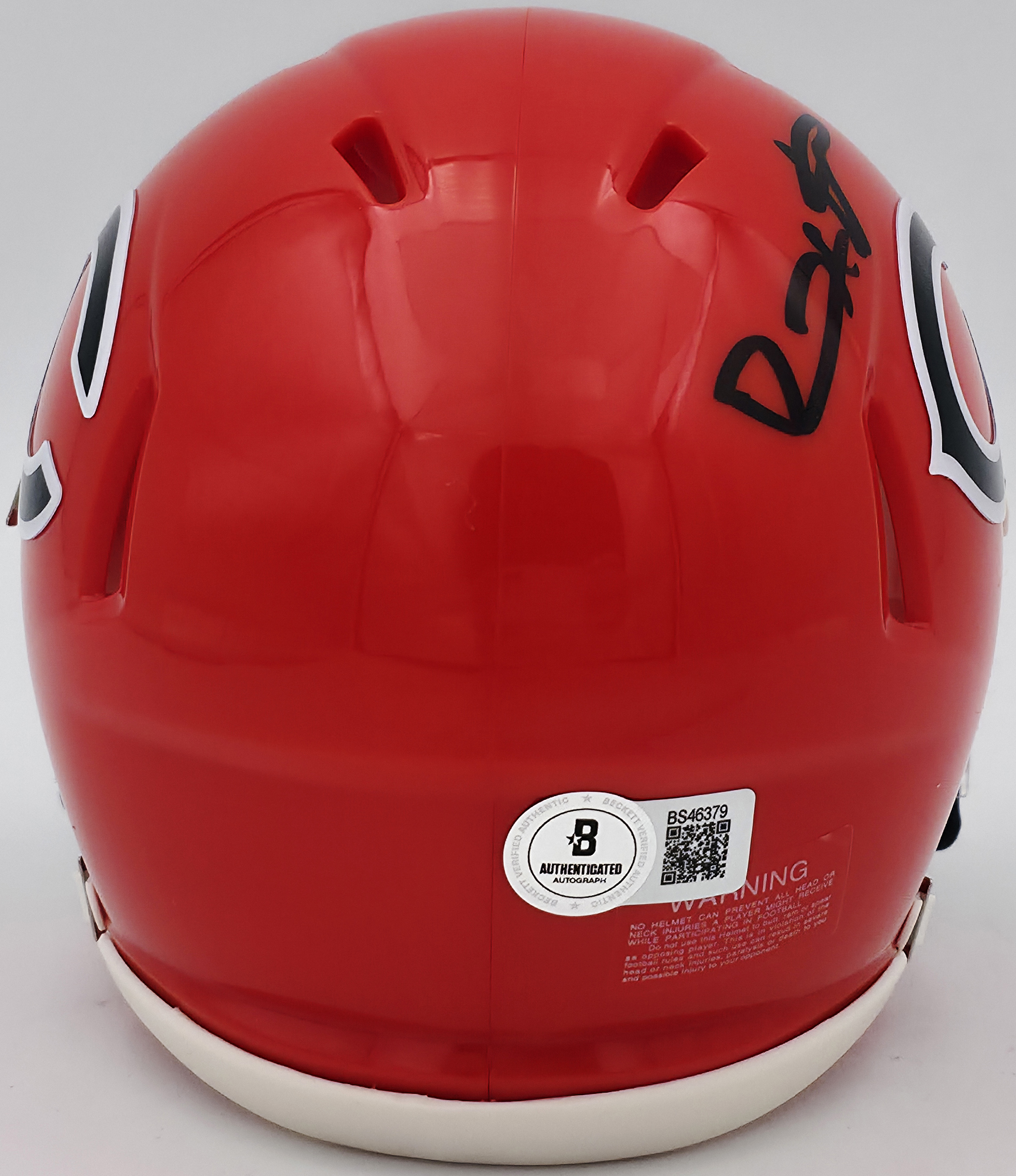 Devin Hester Autographed Chicago Bears 2022 Alternate Orange Speed Mini Helmet Beckett BAS Witness 244040