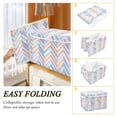 thumbnail image 2 of Yayeee Collapsible Cube Storage Bin with Lid Fabric Closet Decorative Basket with Handles, Purple Geometric, 2 of 7