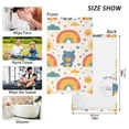 thumbnail image 2 of Hand Drawn Cartoon Pattern Bath Towel 100% Cotton Soft Thick High Absorbency Hand Face Towel Single Pack 16x28in, 2 of 7