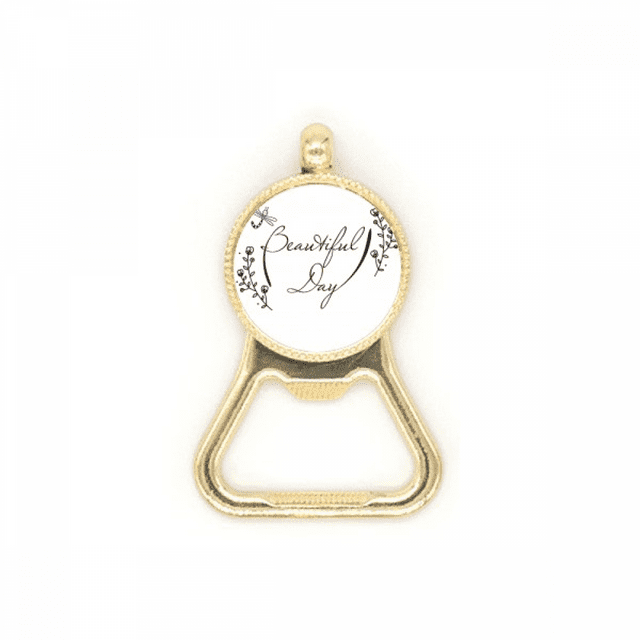 Beautiful Day Ceilings Art Deco Fashion Beer Bottle Cap Opener Stainless Steel Key Chain