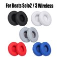 thumbnail image 2 of Replacement Ear Cushion Earpads For Solo 2 3 Wireless Ear Pads Earbuds For Beats Solo3 Wireless Headphone Earpads Black printing Beige, 2 of 5