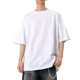 thumbnail image 1 of Camisas Elvqul Caballero Blanco Casual Manga Corta Algodón de Color Sólido Cuello Redondo, 1 of 5