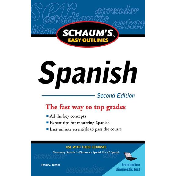 Schaum's Easy Outline of Spanish, Second Edition, (Paperback)