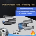 thumbnail image 4 of HLONK 2-In-1 Multi-Functional Pipe Thread Cutting Machine - Water Pipe Thread Processing Tool for Plumbers And DIY Enthusiasts | Multi-Purpose Thread Cutting Machine | Durable Metal Const, 4 of 7