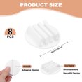 thumbnail image 2 of Uxcell 8Pcs Soporte Adhesivo de Silicona para Bolígrafos de Escritorio, Soportes Redondos de 2 Ranuras para Lápices, Clip de Marcador, Blanco, 2 of 6