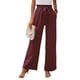 thumbnail image 3 of Pantalones de Salón de Pierna para Mujer, Color Rojo Ladrillo, Talla L, 3 of 8
