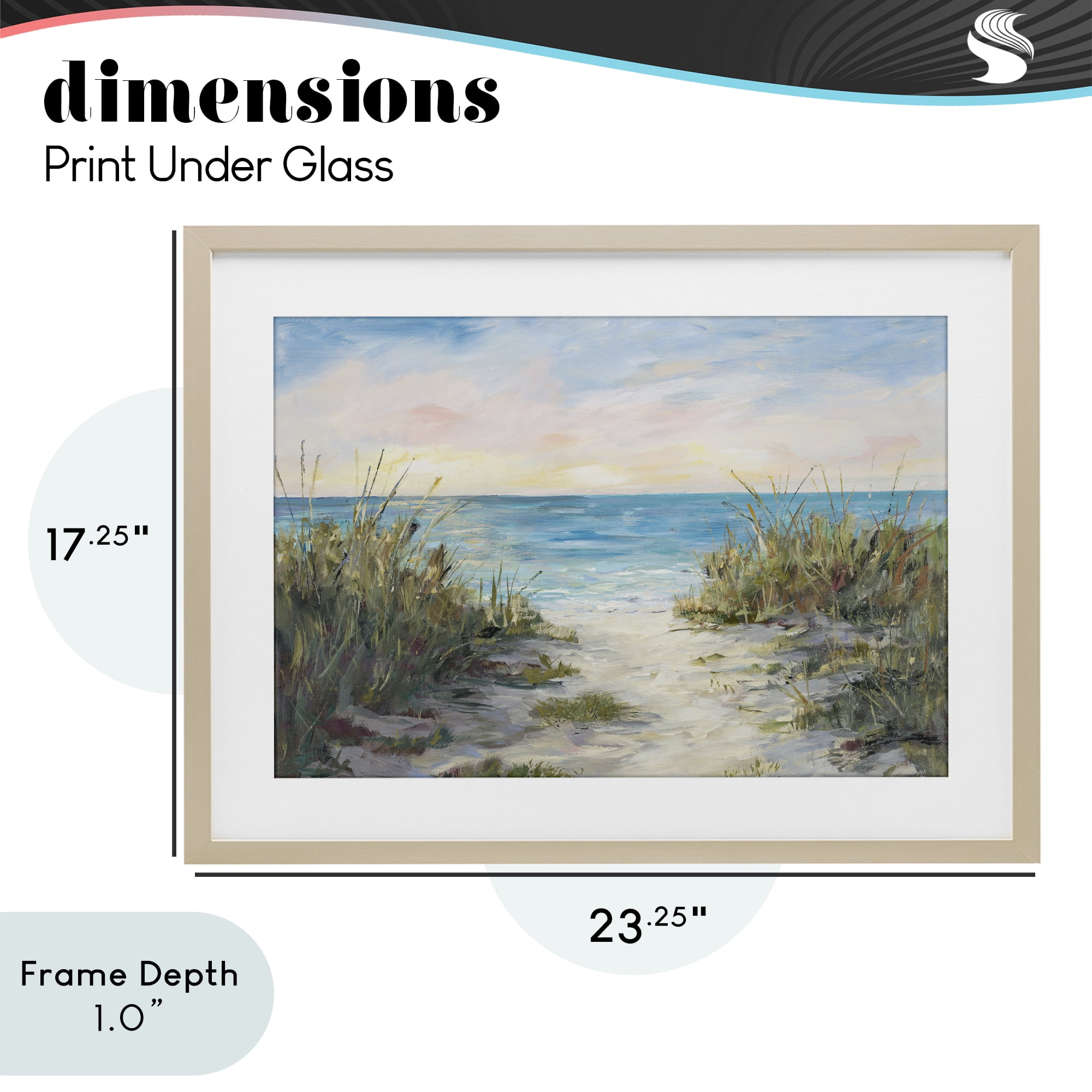 Stupell Industries Walk To The Beach Birch Framed Print Under Glass, design by Julie DeRice