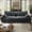 Blue & Grey, variant on Sectional Sofa Couches 2-Seater Modular Sofa, Comfy Loveseat with Throw, Deep Seat Small Sofa for Small Space, Memory Foam Sectional Couches for Living Room, Office, Apartment, Dark Grey