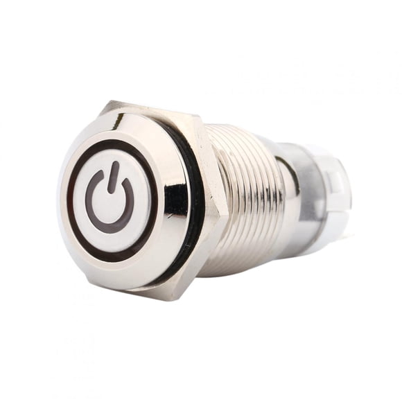 Botón pulsador a prueba de agua, botón pulsador de metal automático de 16 mm 1 NO 1 NC Interruptor pulsador de metal Máxima comodidad